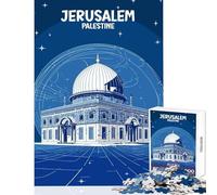 Puzzle da 1000 pezzi per adolescenti Gerusalemme Palestina Design fai da te Giocattoli Ottimi regali e giocattoli Gioco educativo Aiuta l'esercizio del cervello Dimensioni 38x52cm