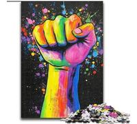 Puzzle da 1000 pezzi per adolescenti, gesto del pugno, per 14+ anni, per divertimento in famiglia e serate di gioco, collezione di artisti, belle arti dimensioni 26x38cm