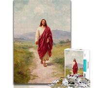 Puzzle da 1000 pezzi per adolescenti Gesù che cammina sulla strada 1000 pezzi per adolescenti, ideali come regali per tutta la famiglia, adatti per bambini dai 14 anni in su (dimensioni 38x26cm)