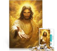 Puzzle da 1000 pezzi per adolescenti Gesù che ci raggiunge con amore Difficile e sfidante con pezzi completamente interconnessi di forma casuale 38x26cm