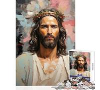 Puzzle da 1000 pezzi per adolescenti Gesù Cristo Decorazione per la casa Giocattoli Ottimo regalo per giochi educativi Migliora l'amore tra coppie Dimensioni 38x26cm