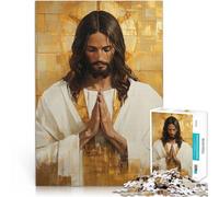 Puzzle da 1000 pezzi per adolescenti Gesù in preghiera per il giocattolo di sfida del gioco educativo perché è ideale come regalo per tutta la famiglia 52x38cm