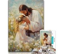 Puzzle da 1000 pezzi per adolescenti Gesù puzzle per adolescenti per gioco educativo giocattolo arredamento unico per la casa e regali 26x38cm