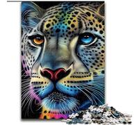 Puzzle da 1000 pezzi per adolescenti, ghepardo, animali pop art, giocattoli antistress, regali di compleanno unici per bambini dai 14 anni in su (dimensioni 26x38cm)