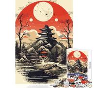 Puzzle da 1000 pezzi per adolescenti,Giappone,bellissimi tramonti,decorazioni per la casa,giocattoli,idee regalo,gioco educativo per compleanni,Natale,dimensioni 38x26cm