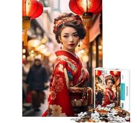 Puzzle da 1000 pezzi per adolescenti Giappone Tokyo ragazza asiatico stimola l'esercizio cerebrale divertimento per tutta la famiglia gioco educativo per ragazzi dai 14 anni in su (38x52cm)