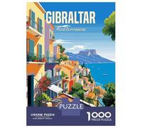 Puzzle Da 1000 Pezzi Per Adolescenti Gibraltar Mediterranean Puzzle Per Adulti Giocattolo Decorazione Da Parete Per Divertimento in Famiglia Gioco Stimolante Regali 70x50cm/1000pcs
