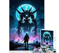 Puzzle da 1000 pezzi per adolescenti giganti fantasy anime mech warrior contro cyberpunk samurai decorazioni per la casa giocattoli opere d'arte regali giochi divertenti allena il cervello e le mani