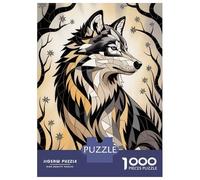 Puzzle Da 1000 Pezzi Per Adolescenti Gilded Mosaic - Turquoise Wolf of Celestial Majesty Puzzle Per Adulti Gioco Per Famiglie Decorazione Perfetta Attività Divertenti A Casa 52x38cm/1000pcs
