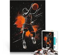 Puzzle da 1000 pezzi per adolescenti Giocatore di basket nello spazio Gioco intellettuale con pezzi completamente interconnessi di forma casuale 38x26cm