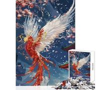 Puzzle da 1000 pezzi per adolescenti,giocattoli antistress giapponesi a forma di fenice,regalo per compleanni,giochi rilassanti,ogni pezzo è unico - dimensioni 38x26cm
