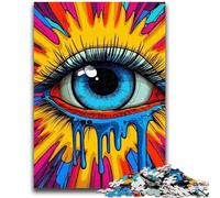 Puzzle da 1000 pezzi per adolescenti, giocattoli con occhi colorati, giochi educativi, antistress, interazione genitore-figlio per età 14+, 50x75cm