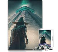 Puzzle da 1000 pezzi per adolescenti, giocattoli e giochi educativi con stregoni Maya, sfida difficile, regalo per compleanni, dimensioni 38x26cm