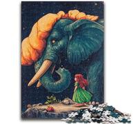 Puzzle da 1000 pezzi per adolescenti, giocattoli educativi per imparare l'arte degli elefanti, attività divertenti da fare a casa, regalo di compleanno, regali di viaggio 50x75cm