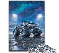 Puzzle da 1000 pezzi per adolescenti, giocattoli psichedelici a forma di monster truck, giochi educativi, antistress, interazione genitore-figlio per età 14+, 26x38cm