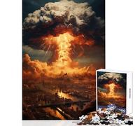 Puzzle da 1000 pezzi per adolescenti giocattolo a forma di bomba atomica decorazione da parete regalo per compleanni gioco per famiglie allena il cervello e le mani dimensioni 38x52cm