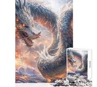 Puzzle da 1000 pezzi per adolescenti giocattolo a forma di drago fatato decorazione da parete ottimo regalo per giochi educativi ogni pezzo è unico - Dimensioni 38x26cm