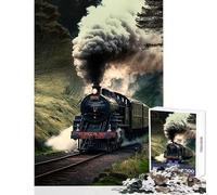 Puzzle da 1000 pezzi per adolescenti giocattolo a forma di treno a vapore decorazione da parete ottimo regalo per giochi educativi ogni pezzo è unico - Dimensioni 38x26cm