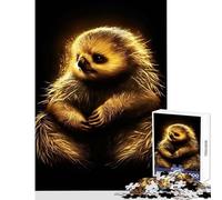Puzzle da 1000 pezzi per adolescenti giocattolo bradipo nero e oro decorazione da parete regalo per donne e uomini gioco educativo per migliorare l'amore tra coppie dimensioni 38x52cm