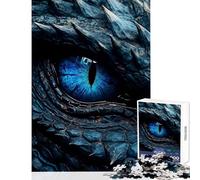 Puzzle da 1000 pezzi per adolescenti giocattolo con occhio di drago blu decorazione da parete opera d'arte regalo gioco pratico aiuta a esercitare il cervello dimensioni 50x75cm