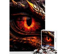 Puzzle da 1000 pezzi per adolescenti giocattolo con occhio di drago rosso decorazione da parete ottimo regalo gioco pratico divertente attività a casa (dimensioni 38x26cm)