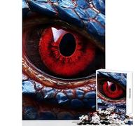 Puzzle da 1000 pezzi per adolescenti giocattolo con occhio di drago rosso decorazione da parete regali di compleanno giochi rilassanti allena il cervello e le mani dimensioni 38x52cm