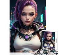 Puzzle da 1000 pezzi per adolescenti giocattolo da cittadino cyberpunk decorazione da parete regali di Babbo Natale segreto giochi educativi aiuta a esercitare il cervello dimensioni 38x52cm