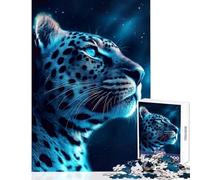 Puzzle da 1000 pezzi per adolescenti giocattolo da parete a forma di giaguaro cosmico regali di compleanno giochi rilassanti allena il cervello e le mani dimensioni 38x26cm