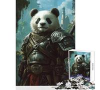 Puzzle da 1000 pezzi per adolescenti giocattolo da parete con panda eroico e samurai regalo di compleanno giochi rilassanti per migliorare l'amore tra coppie dimensioni 50x75cm