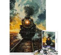 Puzzle da 1000 pezzi per adolescenti giocattolo da treno retrò decorazione da parete regalo di compleanno giochi rilassanti miglioramento dell'amore tra coppie dimensioni 38x52cm