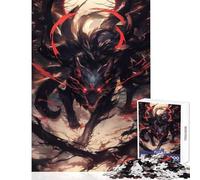 Puzzle da 1000 pezzi per adolescenti giocattolo di volpe nera kitsune malvagia decorazione da parete regali di compleanno giochi rilassanti allena il cervello e le mani dimensioni 38x26cm