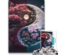 Puzzle da 1000 pezzi per adolescenti, giocattolo divino Yin e Yang, gioco intellettuale, un'opera d'arte, giocattoli antistress, 38x52cm (1000 pezzi)