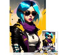 Puzzle da 1000 pezzi per adolescenti giocattolo educativo a forma di ragazza anime regalo per donne e uomini gioco rompicapo collezione di artisti belle arti dimensioni 50x75cm