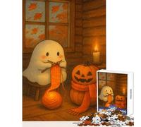 Puzzle da 1000 pezzi per adolescenti giocattolo educativo con fantasmi di Halloween ottimo regalo per giochi rompicapo con pezzi completamente interconnessi di forma casuale dimensioni 50x75cm