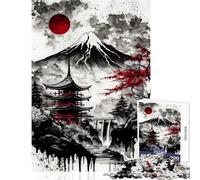 Puzzle da 1000 pezzi per adolescenti giocattolo educativo giapponese sulla montagna Fuji regali di Babbo Natale segreto gioco rompicapo aiuta a esercitare il cervello dimensioni 50x75cm