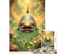 Puzzle da 1000 pezzi per adolescenti giocattolo educativo per animali di salmone peridoto regali per donne e uomini giochi rilassanti interazione genitore-figlio dimensioni 38x26cm