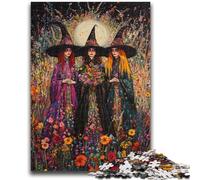 Puzzle da 1000 pezzi per adolescenti, giocattolo educativo per l'apprendimento delle tre streghe, ideale come regalo per tutta la famiglia, 50x75cm