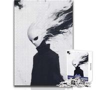 Puzzle da 1000 pezzi per adolescenti, giocattolo fantasma in bianco e nero, gioco intellettuale per trascorrere il tempo a casa, regali di Babbo Natale segreto, dimensioni 38x26cm