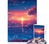 Puzzle da 1000 pezzi per adolescenti giocattolo luminoso al crepuscolo sull'oceano decorazione da parete regali di compleanno giochi rilassanti allena il cervello e le mani dimensioni 38x26cm