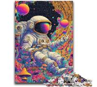 Puzzle da 1000 pezzi per adolescenti, giocattolo psichedelico a forma di astronauta, gioco intellettuale per la decorazione della casa, per età dai 14 anni in su, 26x38cm