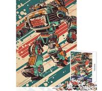 Puzzle da 1000 pezzi per adolescenti giocattolo retrò con radio e robot decorazione da parete ottimo regalo per giochi rilassanti giochi difficili e stimolanti (dimensioni 38x26cm)