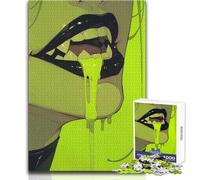 Puzzle da 1000 pezzi per adolescenti, giochi educativi con melma verde che gocciola, ma anche un regalo divertente e umoristico per i compleanni, dimensioni 38x26cm