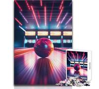 Puzzle da 1000 pezzi per adolescenti, gioco di design con palla da bowling al neon, difficile, duro, opera d'arte, regalo, dimensioni 38x26cm