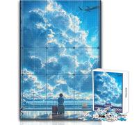 Puzzle da 1000 pezzi per adolescenti, gioco di design con tema "Solitudine in aeroporto", gioco che migliora la memoria, regalo per compleanni, dimensioni 50x75cm