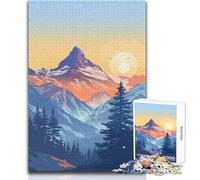 Puzzle da 1000 pezzi per adolescenti, gioco educativo "Alba alpina", regali per donne, regali di Babbo Natale segreto, dimensioni 50x75cm