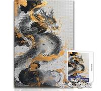 Puzzle da 1000 pezzi per adolescenti, gioco educativo con drago cinese antico, regali per donne, regali di Babbo Natale segreto, dimensioni 50x75cm
