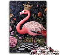 Puzzle da 1000 pezzi per adolescenti, gioco educativo Flamingo Queen, decorazione da parete, compleanno e Natale, 50x75cm