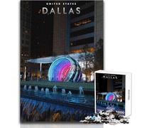 Puzzle da 1000 pezzi per adolescenti, gioco educativo per famiglie, ambientato nella città di Dallas, regalo di compleanno, opera d'arte, dimensioni 38x52cm