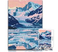 Puzzle da 1000 pezzi per adolescenti,gioco educativo per famiglie,analisi e logica,tema: ghiacciaio dell'Alaska,natura,arte,giocattolo educativo,dimensioni: 50x75cm