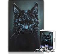 Puzzle da 1000 pezzi per adolescenti, gioco educativo per famiglie, gatto gotico, sfida difficile, regalo di compleanno, dimensioni 38x52cm